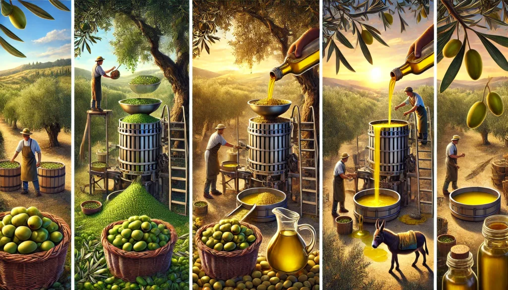 مراحل روغن کشی زیتون